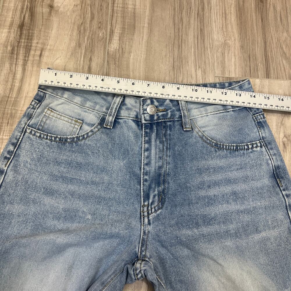 Shein Women's Straight Leg Mid Rise Light Denim Blue Jeans Size 26 - Picture 7 of 9